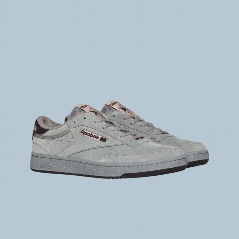 Reebok Club C Men's Shoes Light Grey Black | JFS454ZO