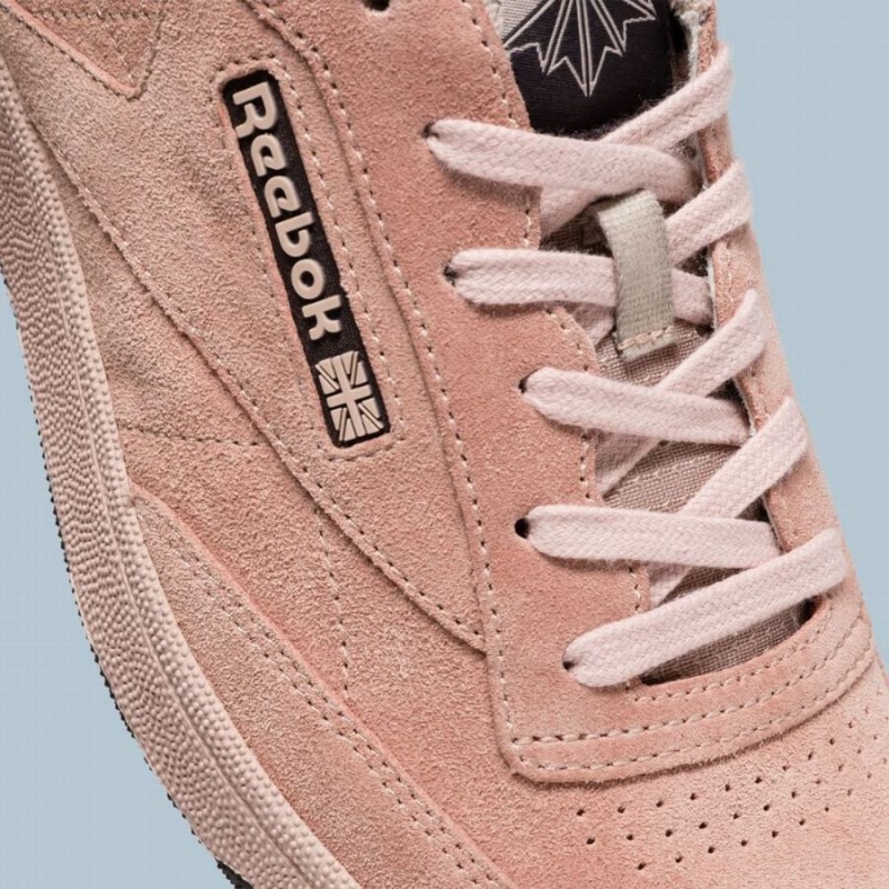 Reebok Club C Men's Shoes Light Pink Black | RTR378KZ