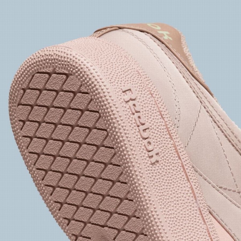 Reebok Club C Men's Shoes Light Pink Light Brown | WJV8279RN