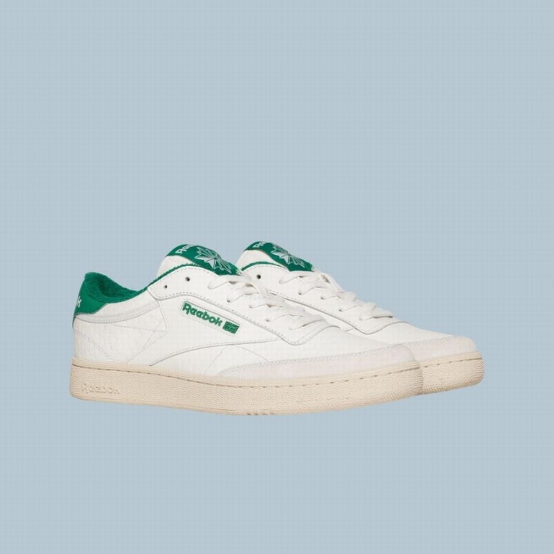 Reebok Club C Men's Shoes White Green | JME3110TU