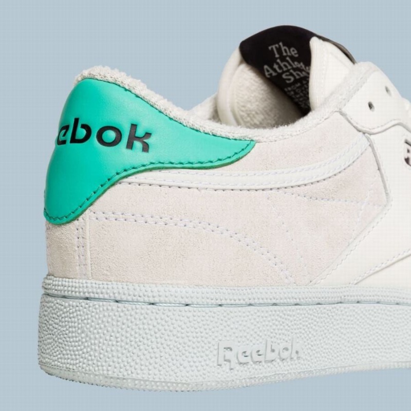 Reebok Club C Men's Shoes White Green | KXW459VW