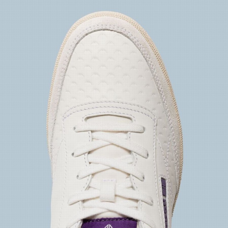 Reebok Club C Men's Shoes White Purple | XLJ1699VC