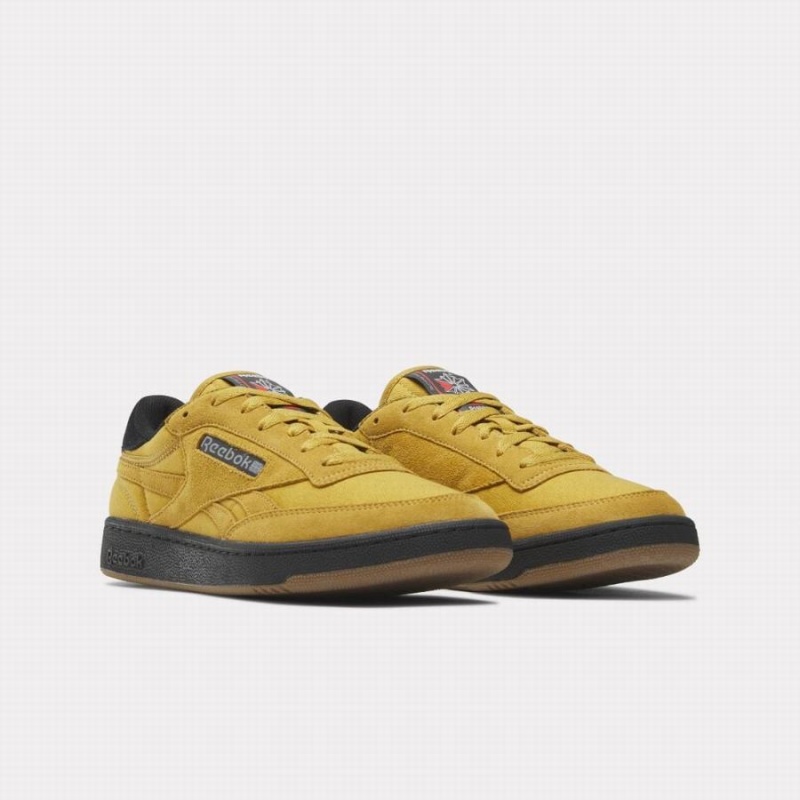 Reebok Club C Revenge Men's Shoes Gold Black Pink | OYT6850UC