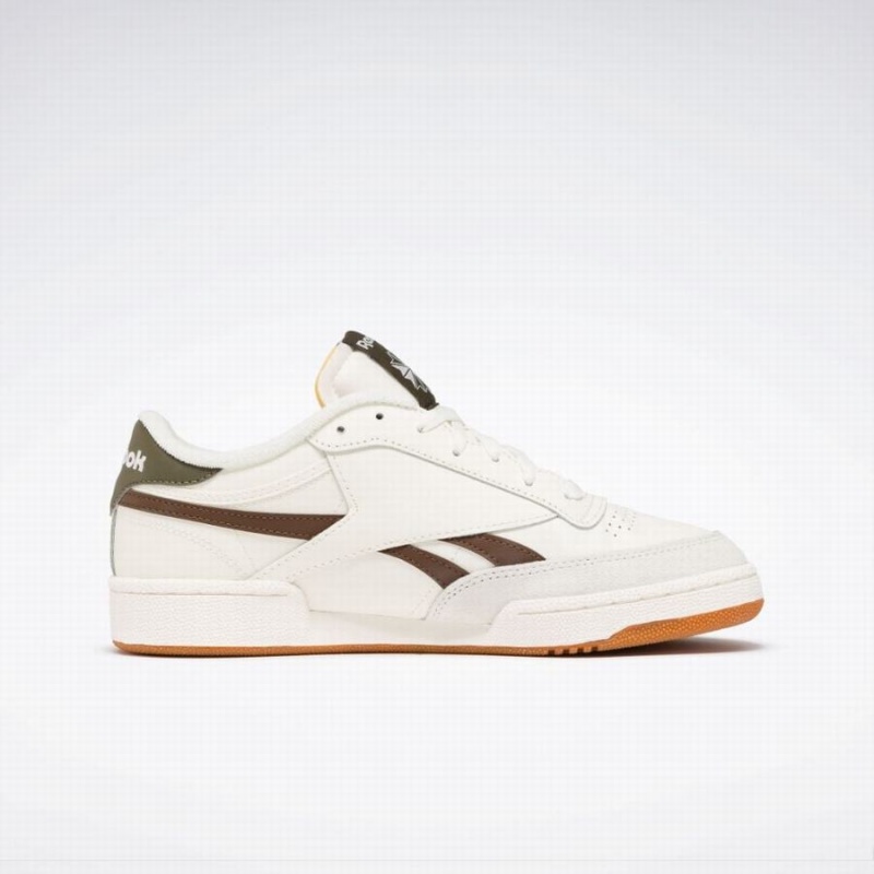 Reebok Club C Revenge Men's Shoes White Brown Green | USY6970IH