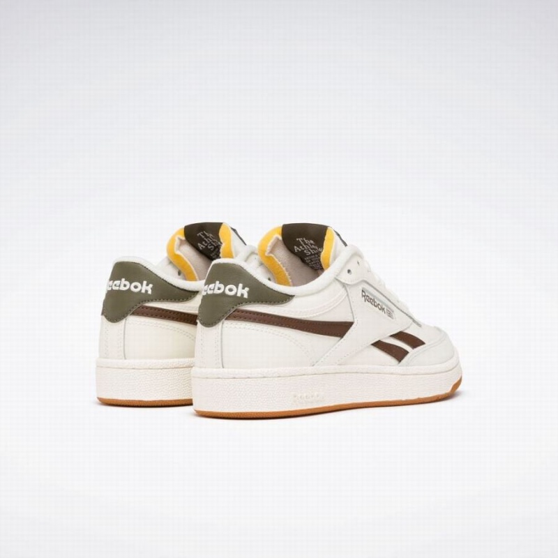 Reebok Club C Revenge Men's Shoes White Brown Green | USY6970IH