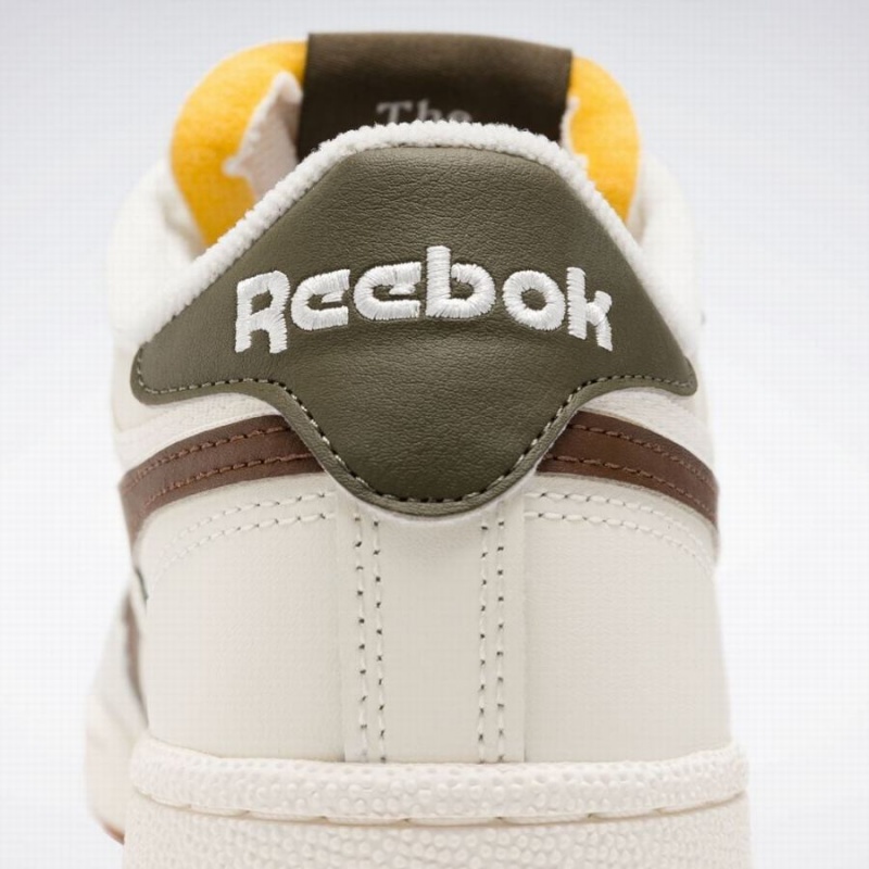 Reebok Club C Revenge Men's Shoes White Brown Green | USY6970IH