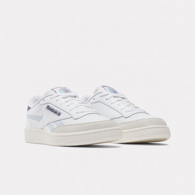 Reebok Club C Revenge Men's Shoes White Blue Navy | RRO7684CN