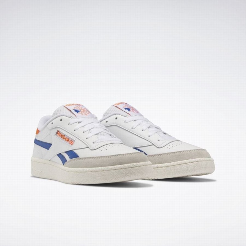 Reebok Club C Revenge Men's Shoes White Blue Orange | HSI3078MV