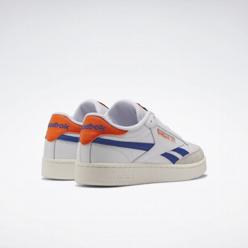 Reebok Club C Revenge Men's Shoes White Blue Orange | HSI3078MV