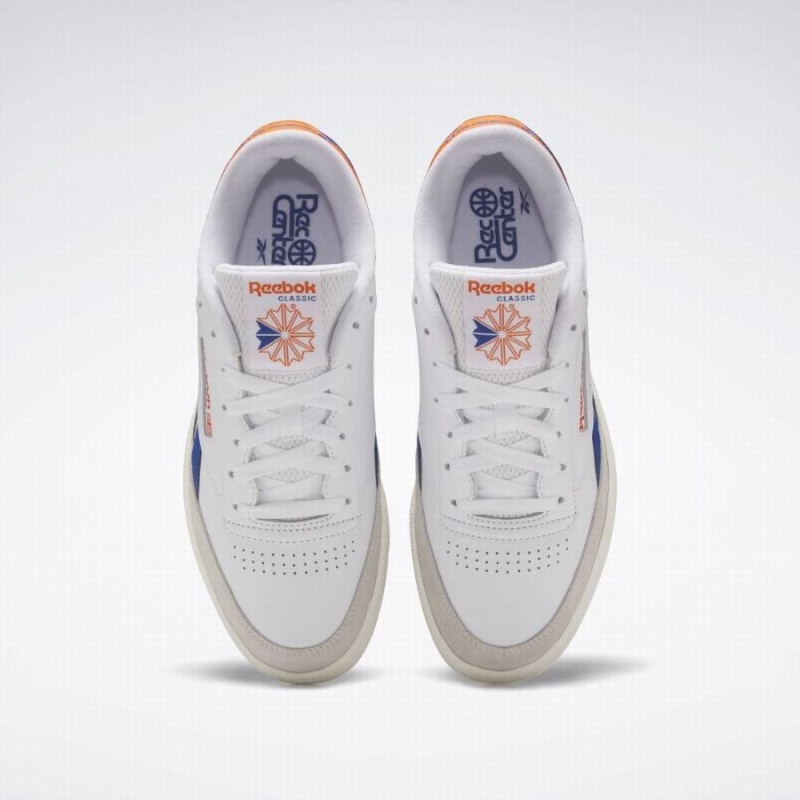 Reebok Club C Revenge Men's Shoes White Blue Orange | HSI3078MV