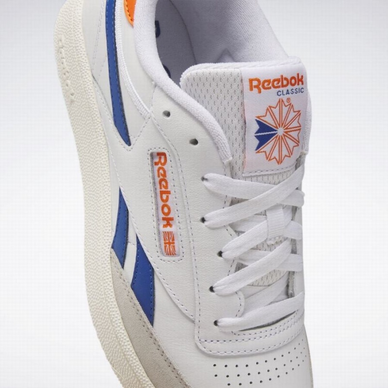 Reebok Club C Revenge Men's Shoes White Blue Orange | HSI3078MV