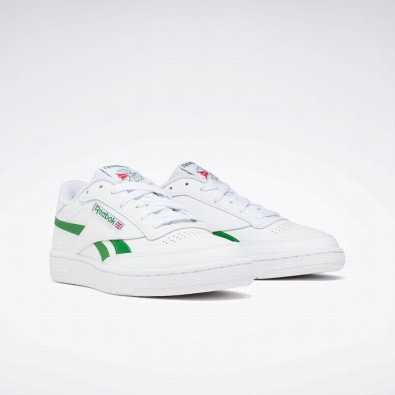 Reebok Club C Revenge Men's Shoes White Green | CBZ5881GG