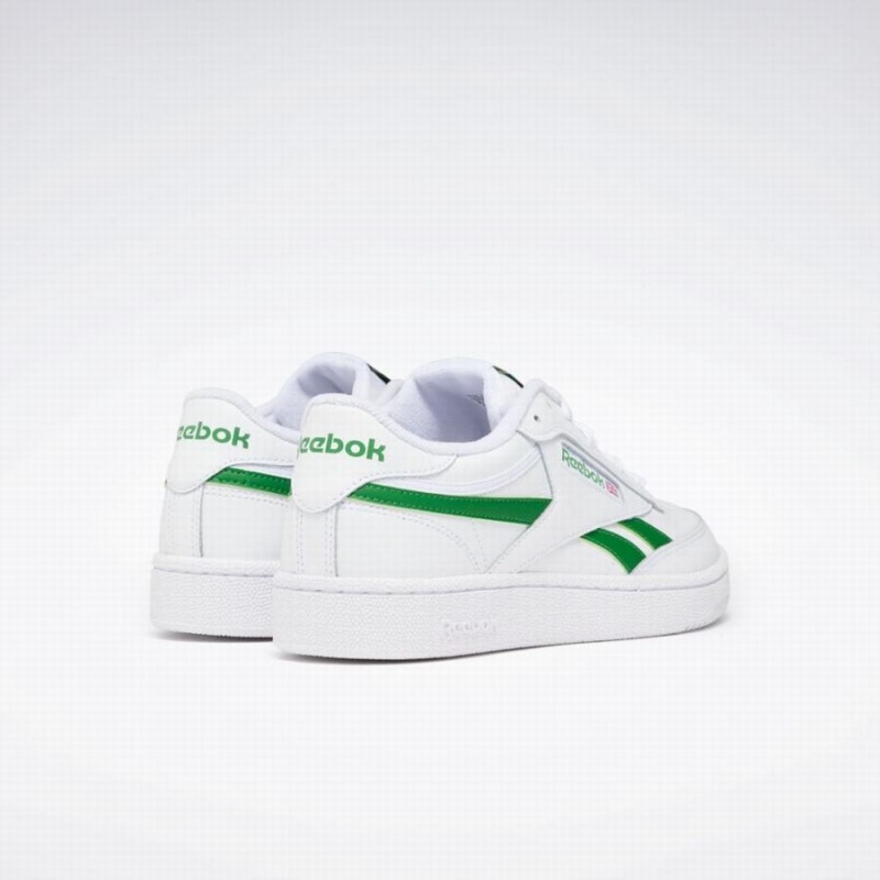 Reebok Club C Revenge Men's Shoes White Green | CBZ5881GG