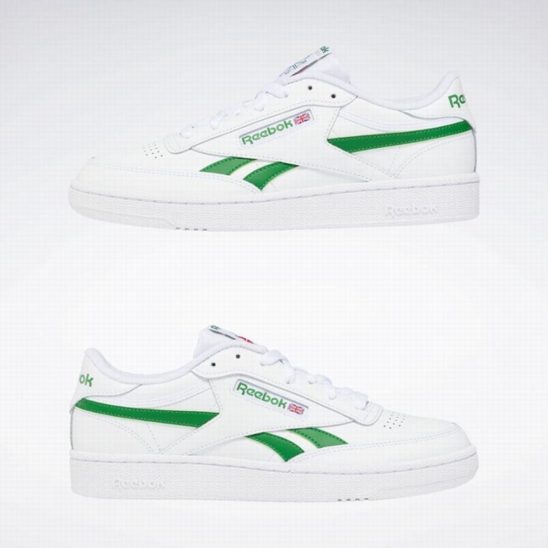 Reebok Club C Revenge Men's Shoes White Green | CBZ5881GG