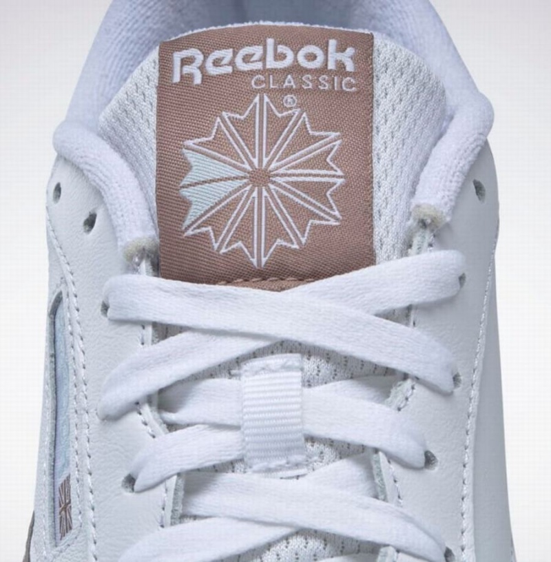 Reebok Club C Revenge Men's Shoes White Grey Brown Blue | BSH797ZU