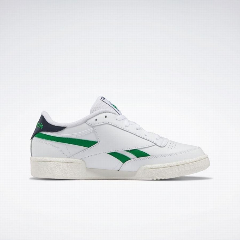 Reebok Club C Revenge Men's Shoes White Green Navy | UZK3983NS