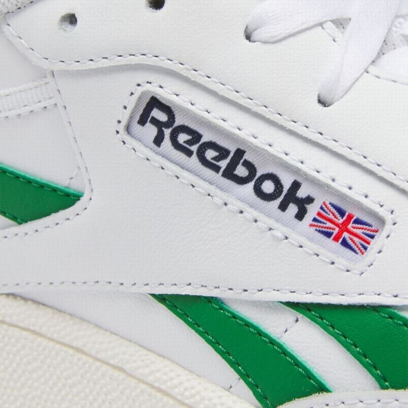 Reebok Club C Revenge Men's Shoes White Green Navy | UZK3983NS