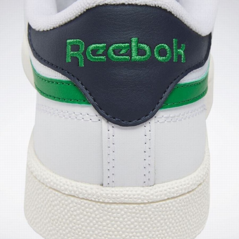 Reebok Club C Revenge Men's Shoes White Green Navy | UZK3983NS