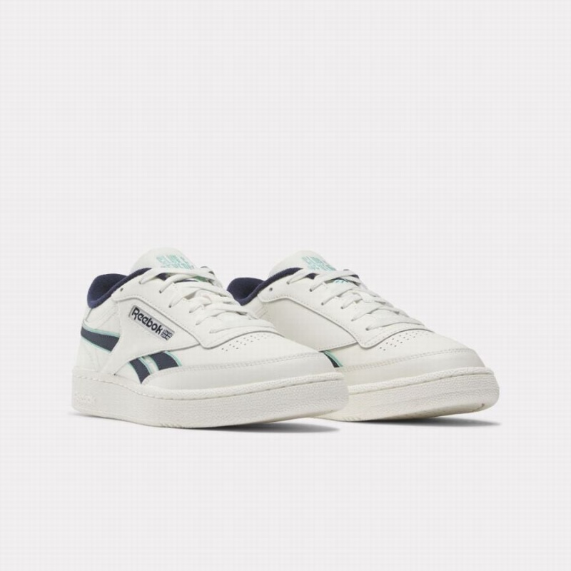 Reebok Club C Revenge Men's Shoes White Navy Mint | GGH313EI