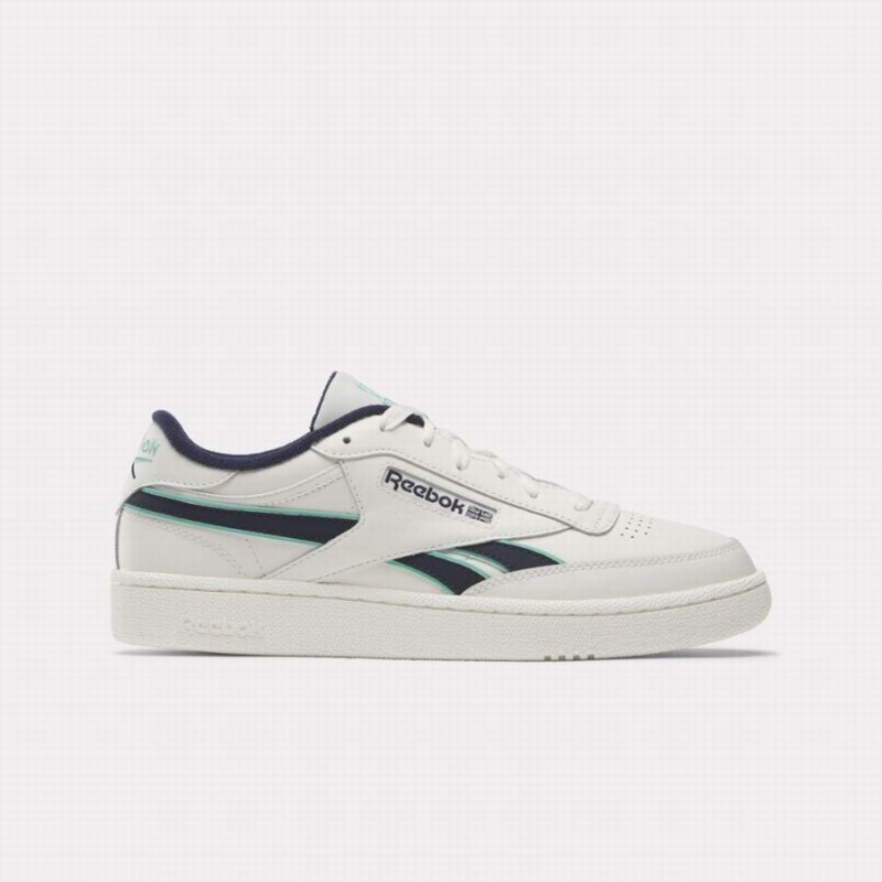 Reebok Club C Revenge Men\'s Shoes White Navy Mint | GGH313EI