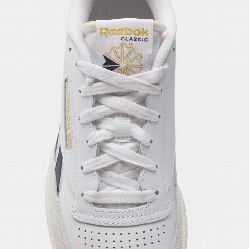 Reebok Club C Revenge Men's Shoes White Navy Gold | XXP913EL