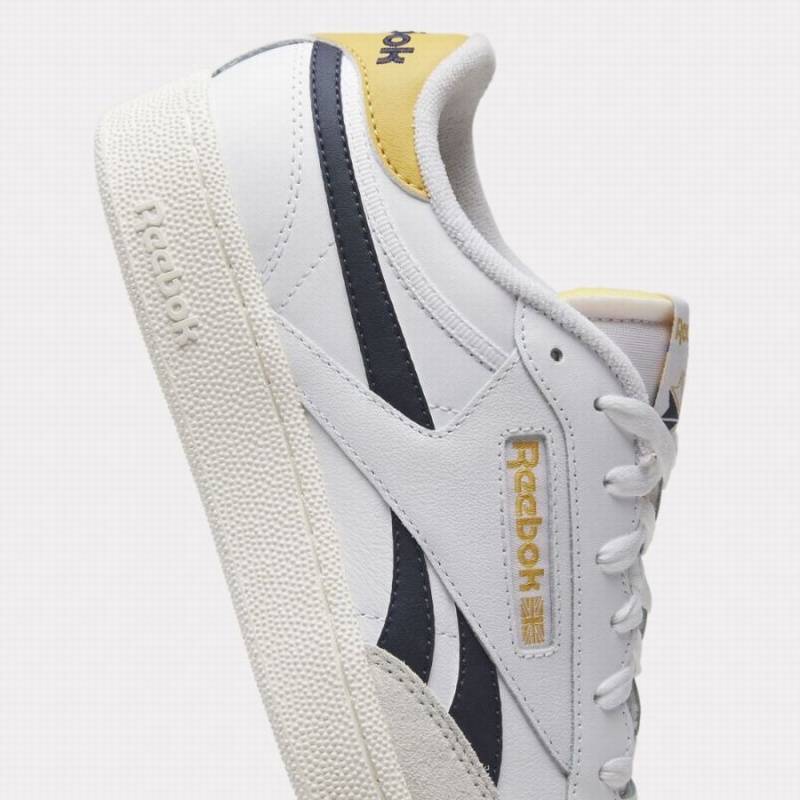 Reebok Club C Revenge Men's Shoes White Navy Gold | XXP913EL