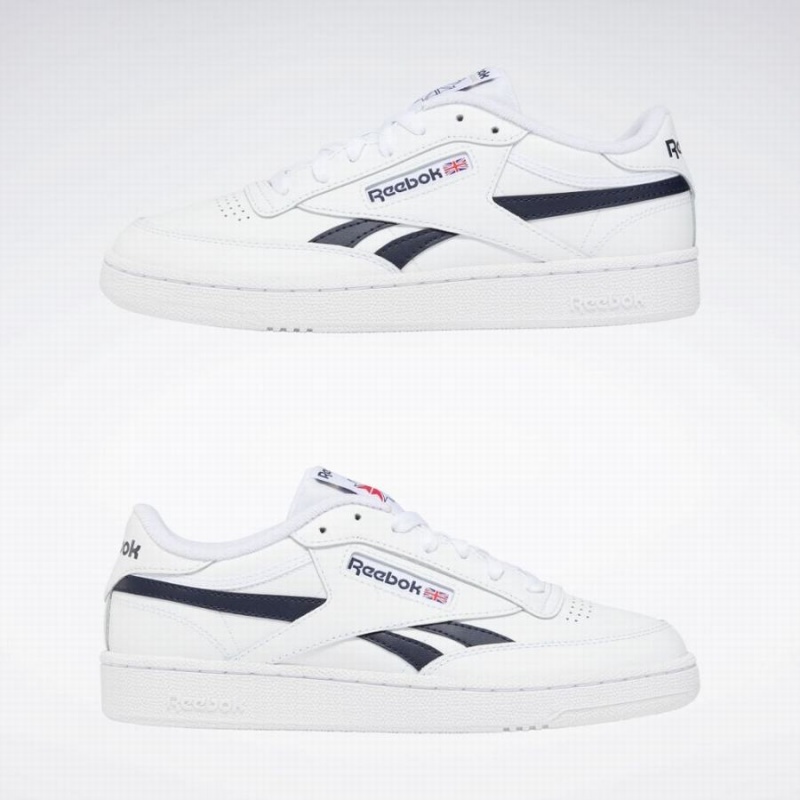 Reebok Club C Revenge Men's Shoes White Navy | SHW1233RV