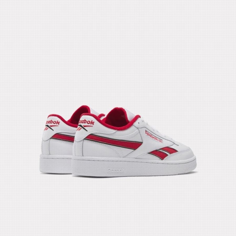 Reebok Club C Revenge Men's Shoes White Red Black | OJB298RE