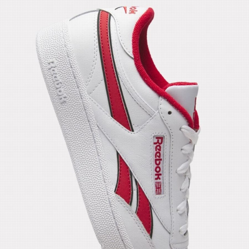 Reebok Club C Revenge Men's Shoes White Red Black | OJB298RE