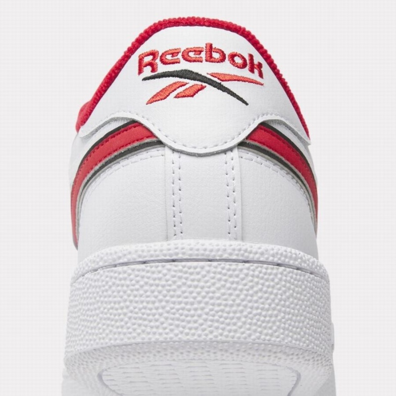 Reebok Club C Revenge Men's Shoes White Red Black | OJB298RE