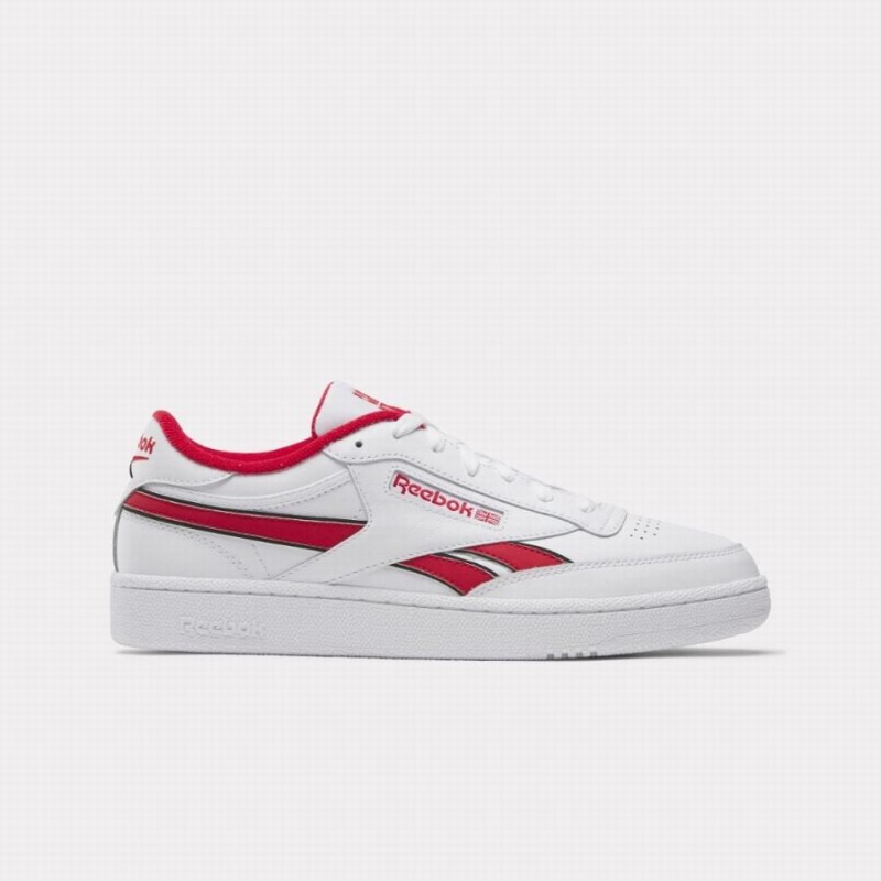 Reebok Club C Revenge Men\'s Shoes White Red Black | OJB298RE