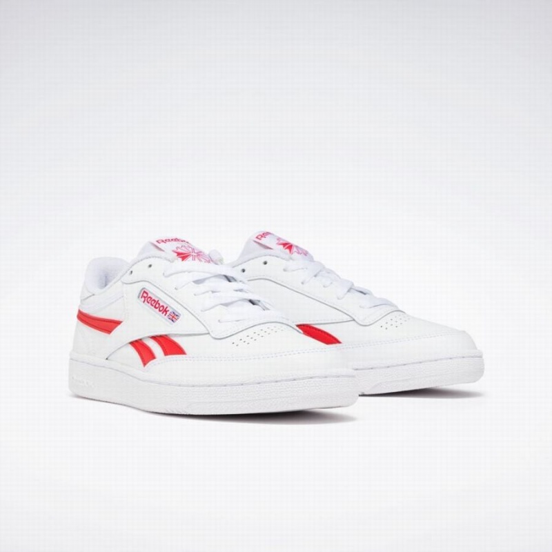 Reebok Club C Revenge Men's Shoes White Red | ZEK9445PS