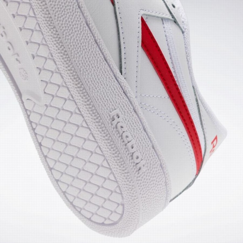 Reebok Club C Revenge Men's Shoes White Red | ZEK9445PS