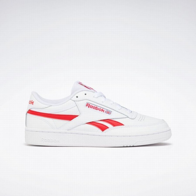 Reebok Club C Revenge Men\'s Shoes White Red | ZEK9445PS