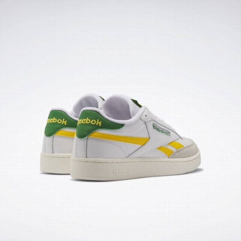 Reebok Club C Revenge Men's Shoes White Yellow Green | FQA9375BF