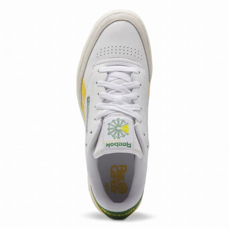 Reebok Club C Revenge Men's Shoes White Yellow Green | FQA9375BF