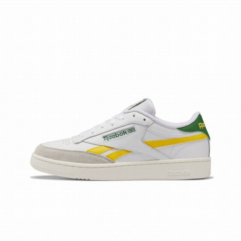 Reebok Club C Revenge Men's Shoes White Yellow Green | FQA9375BF