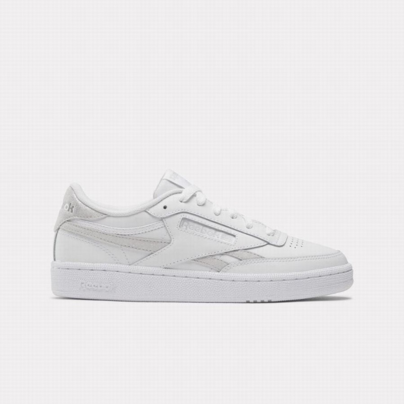 Reebok Club C Revenge Women\'s Shoes White Silver Metal | NJK467WZ