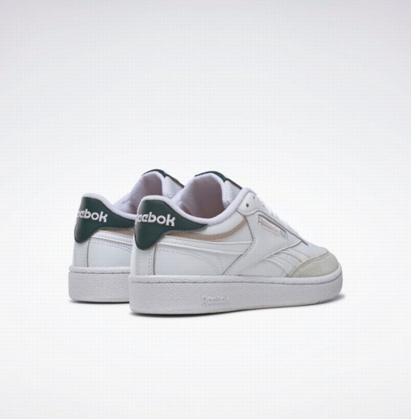 Reebok Club C Revenge Women's Shoes White Green Beige | NNA36100MH