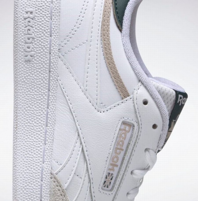 Reebok Club C Revenge Women's Shoes White Green Beige | NNA36100MH