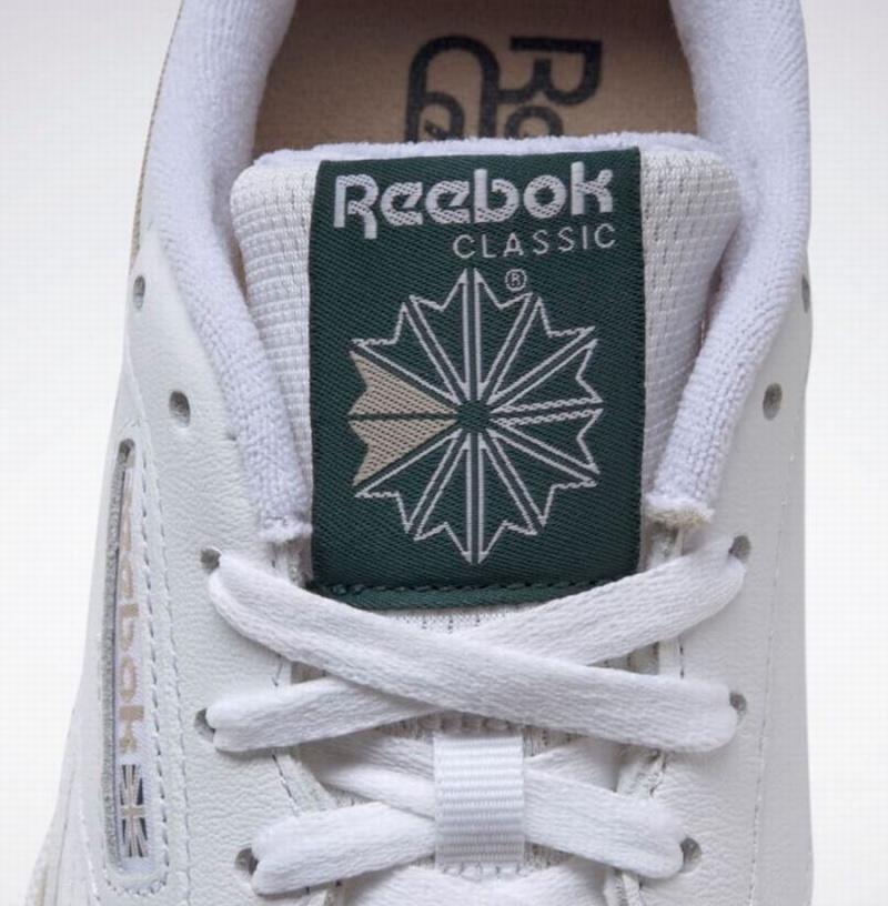 Reebok Club C Revenge Women's Shoes White Green Beige | NNA36100MH