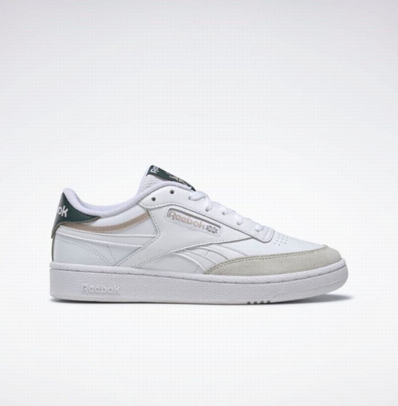 Reebok Club C Revenge Women\'s Shoes White Green Beige | NNA36100MH