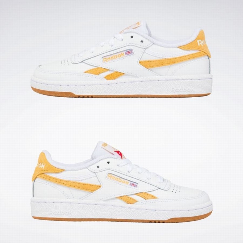 Reebok Club C Revenge Women's Shoes White Gold | IRK8220TQ