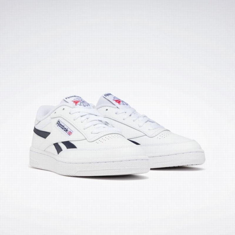 Reebok Club C Revenge Women's Shoes White Navy | PJS3846JD