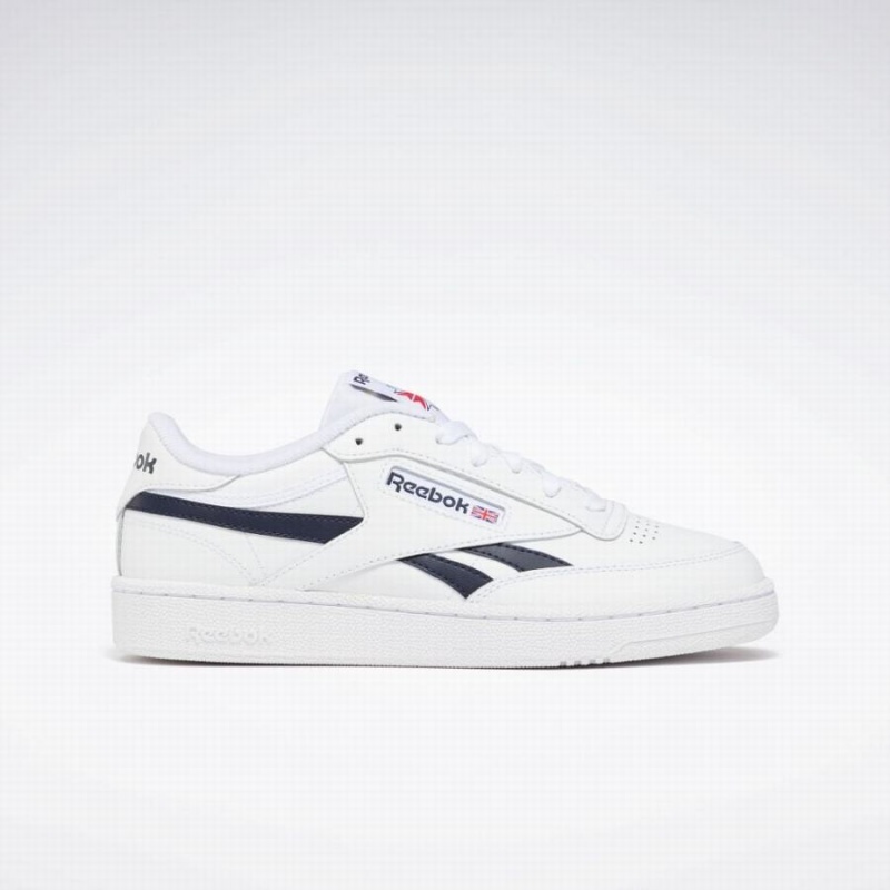 Reebok Club C Revenge Women\'s Shoes White Navy | PJS3846JD