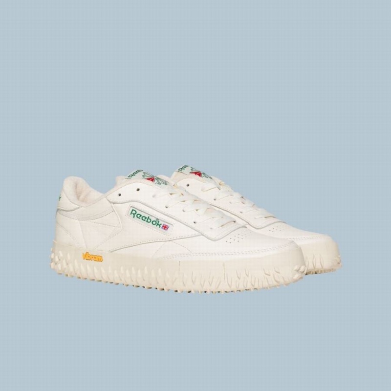 Reebok Club C Vibram Women's Shoes White Green | OLV9166RO