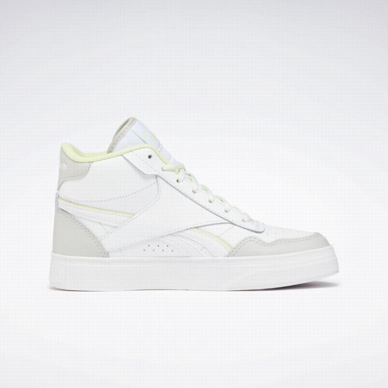 Reebok Court Advance Bold High Women's Lifestyle Shoes White Green | ZUN4264PG