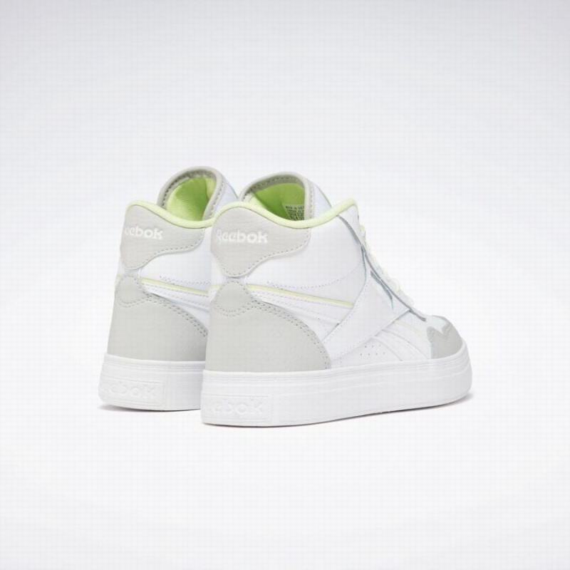 Reebok Court Advance Bold High Women's Lifestyle Shoes White Green | ZUN4264PG