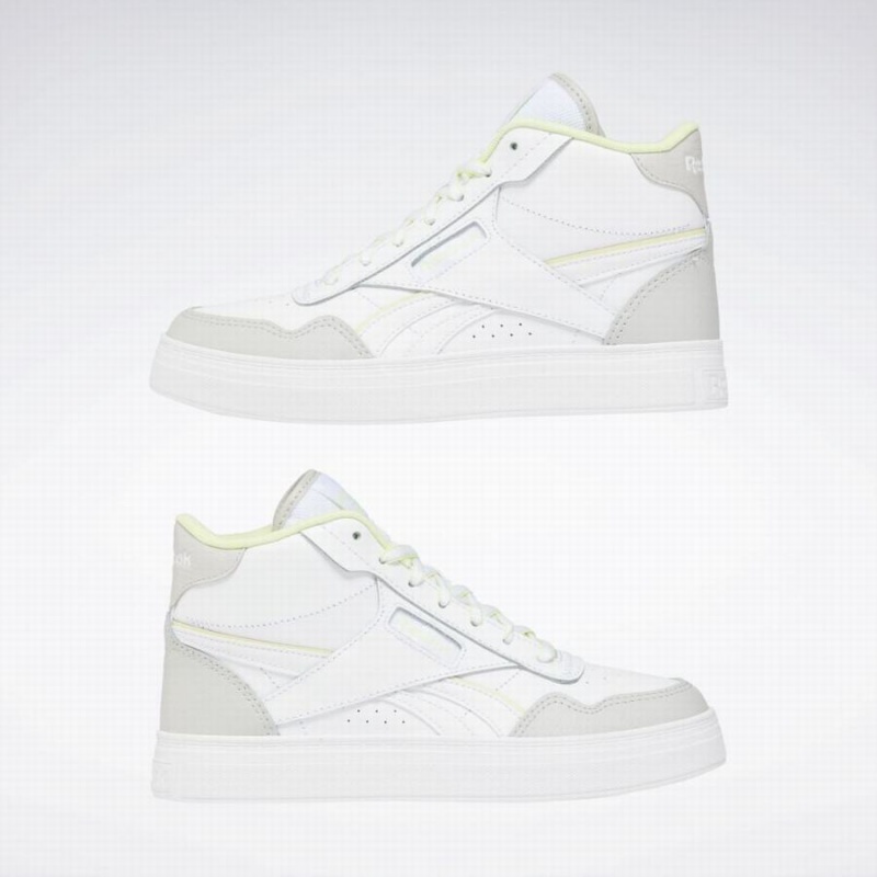 Reebok Court Advance Bold High Women's Lifestyle Shoes White Green | ZUN4264PG