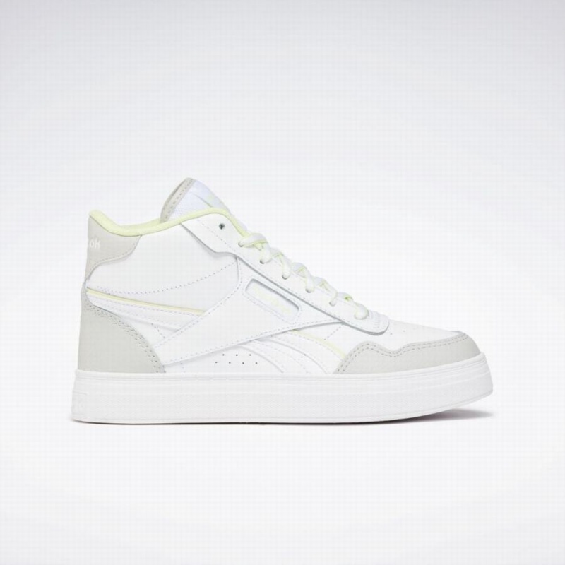 Reebok Court Advance Bold High Women\'s Lifestyle Shoes White Green | ZUN4264PG